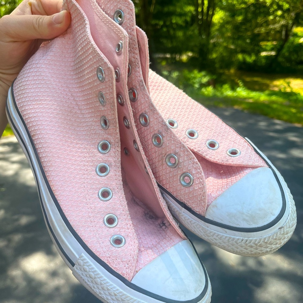 Baby Pink High Top Converse